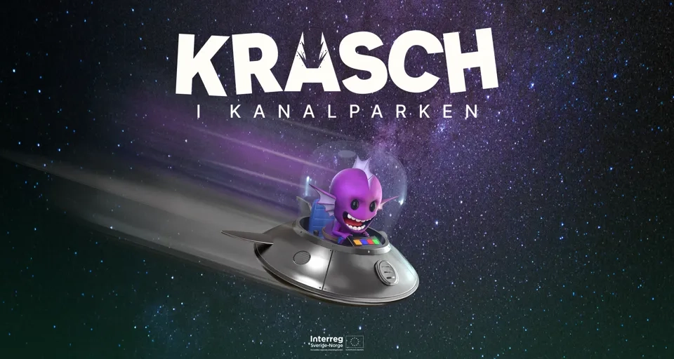 En tecknad bild av en utomjording i ett rymdskepp