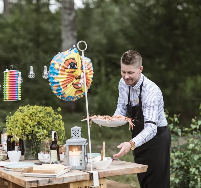 Kräftskiva vid Göta Kanal