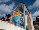 väggmålning på fågel - artscape vänersborg