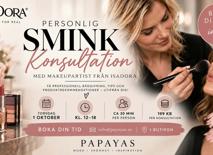 Personlig sminkkonsultation med IsaDora på Papayas
