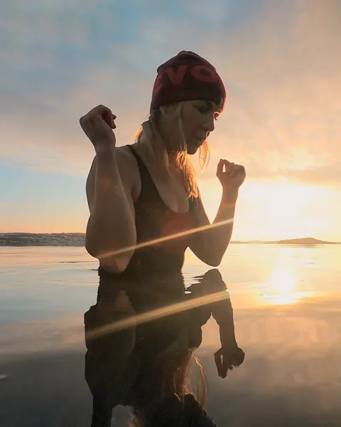 Vinterbad på Öckeröarna