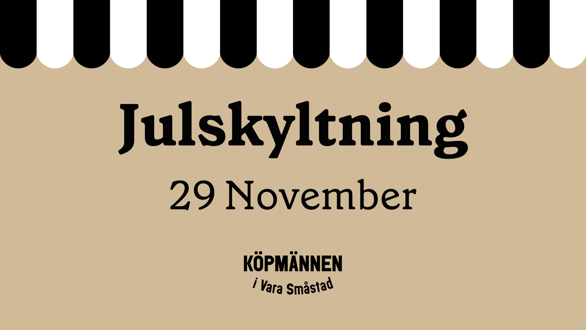 Julskyltning med julmarknad