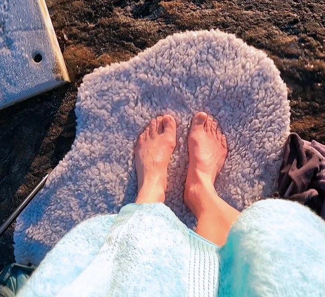 Vinterbad på Öckeröarna