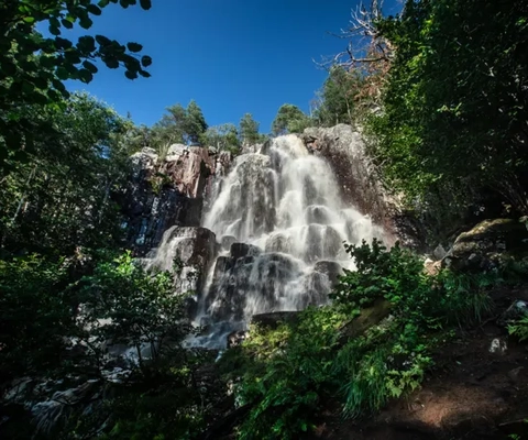 Vy över Brudslöjan vattenfall