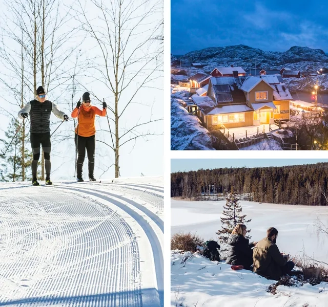 Vinteraktiviteter kollage