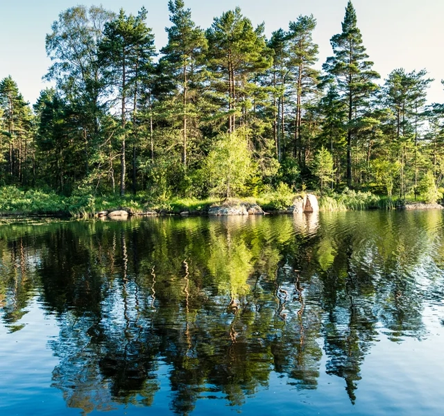 Vandrare längst med Bohusleden