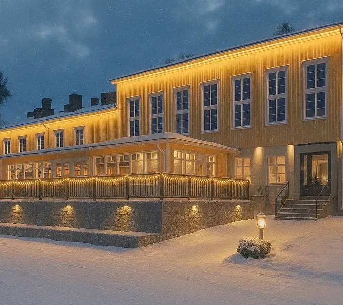 Nuntorp Gård med snö