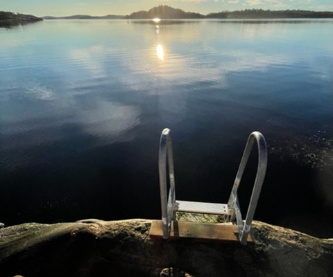 Resö hamnmagasin, badplats