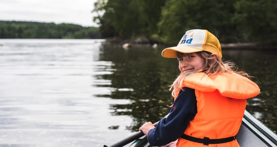 Canoe in Laxsjön