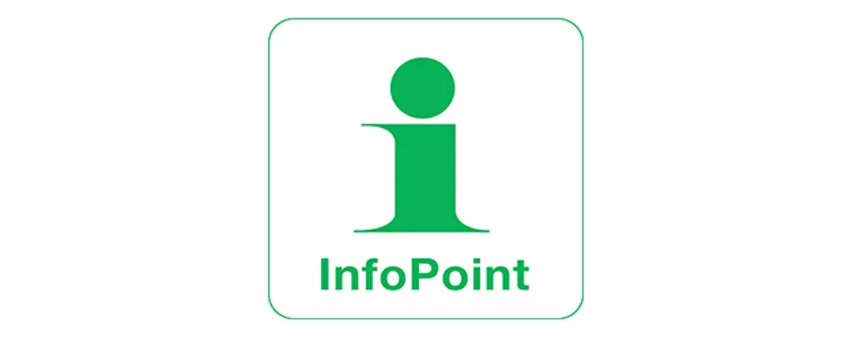 Infopoint-logotypen på vit bakgrund.
