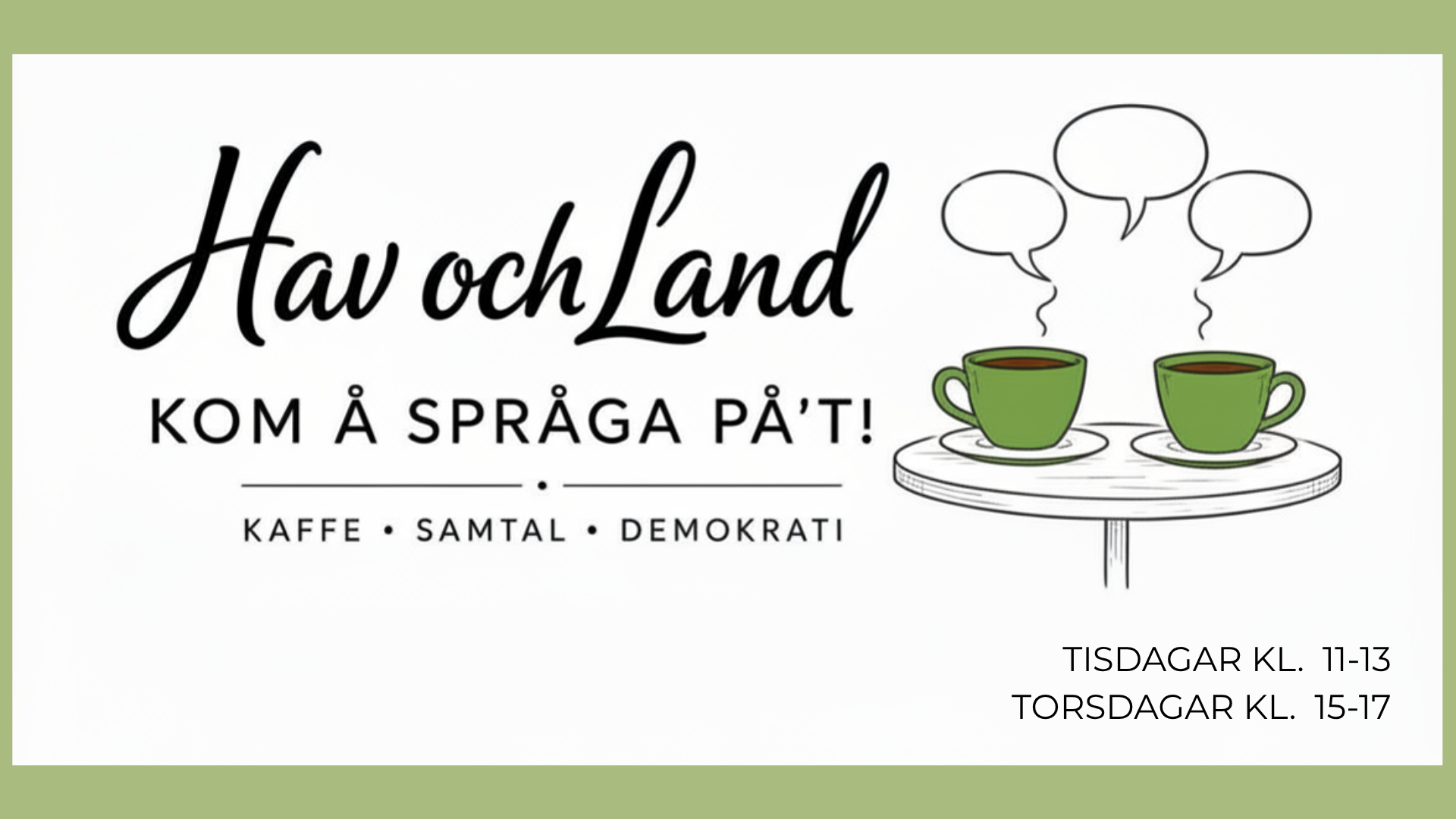 Kom å språga på´t - fikastund i gemenskap