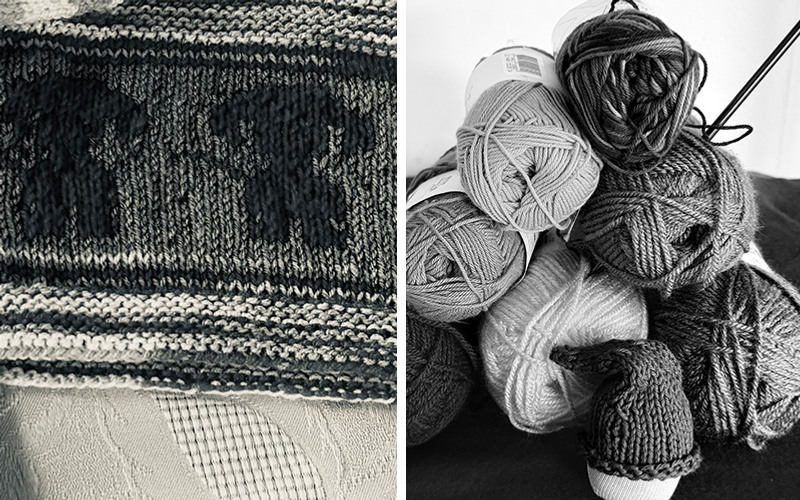 Bild på stickning av Anne Kimer