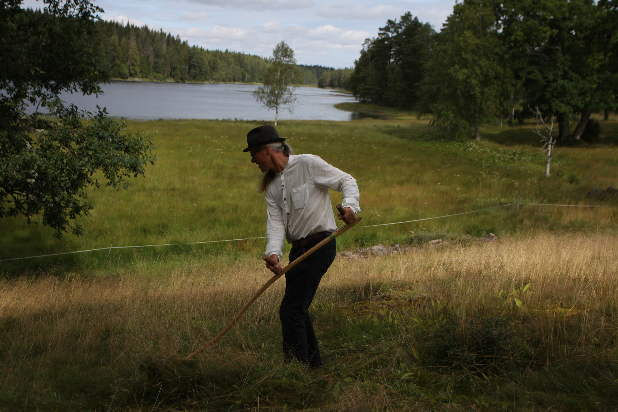 Slåtter på Grinnsjötorpet Hunneberg