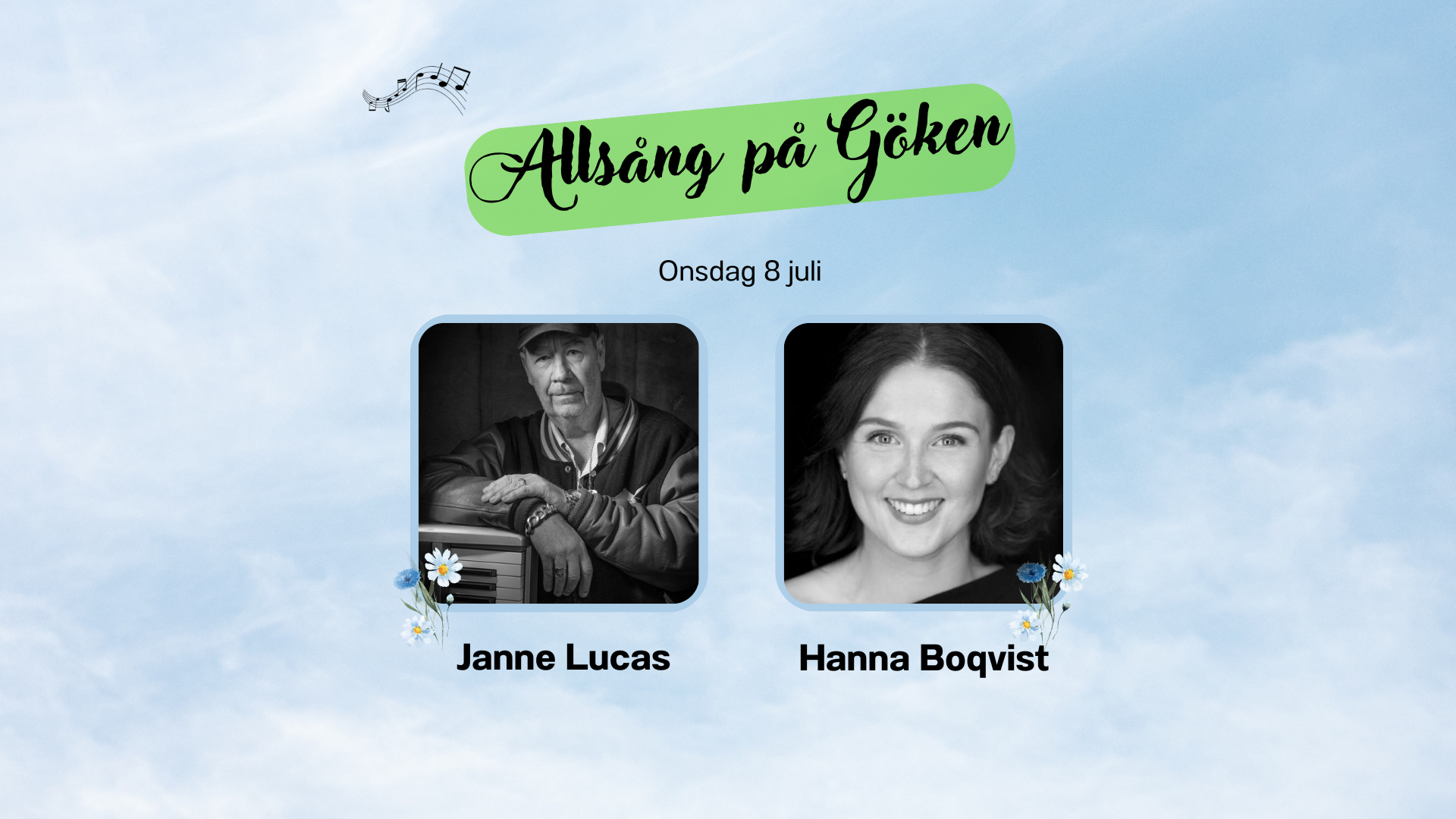 Allsång på Göken med Janne Lucas och Hanna Boqvist