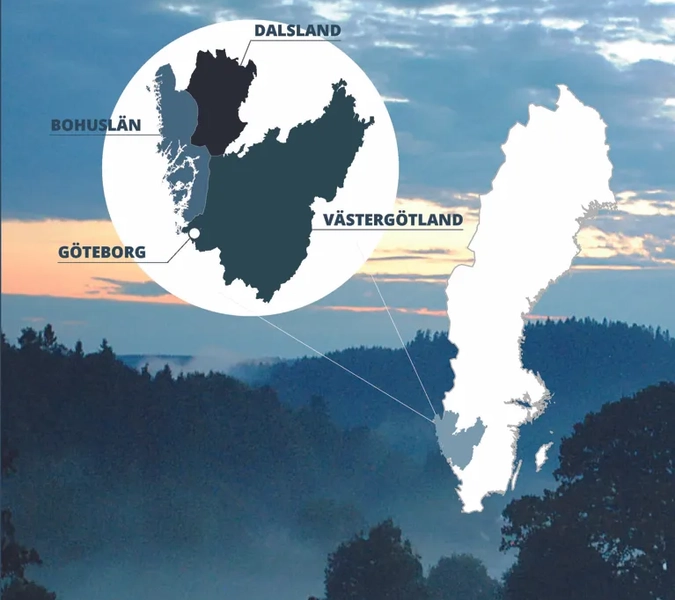 Eine karte des landes schottland.