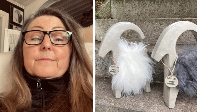 Bild på Anette Arvidsson och betonghästar