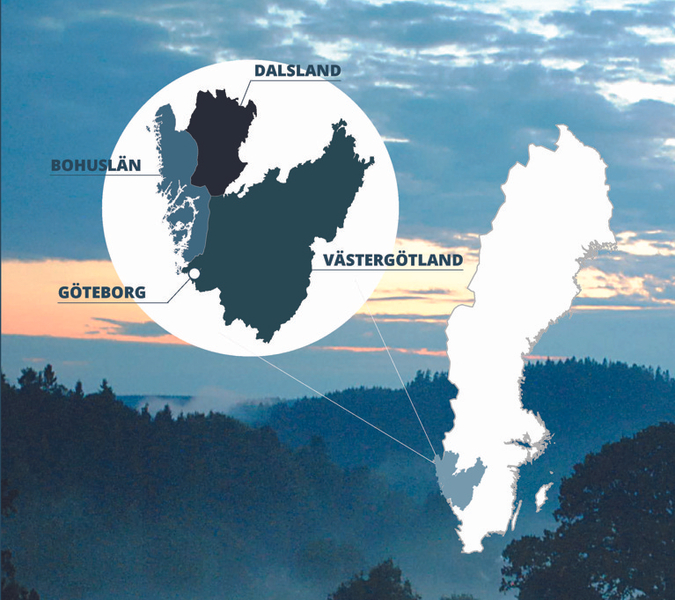 map west sweden