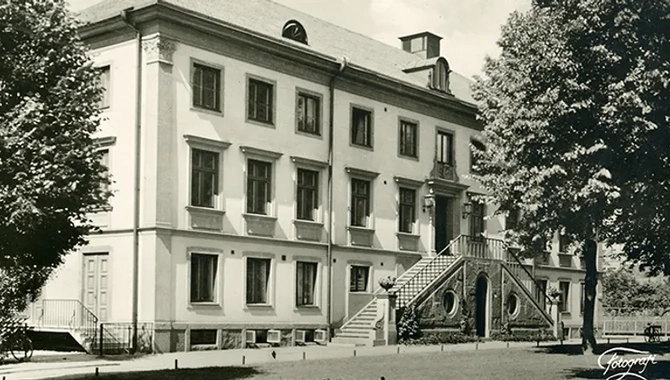 Gammalt foto på Hushållningssällskapet i Skara