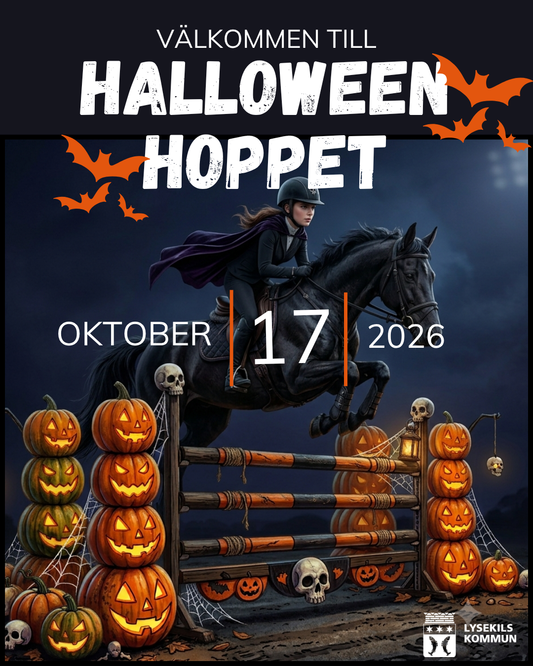 Halloweenhoppet 2026 på LYRF lördagen den 17 oktober