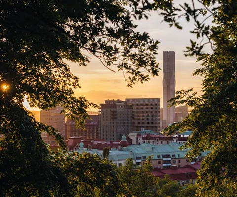 Vy över staden Göteborg.