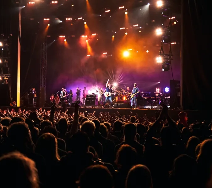 Konsert med publik.