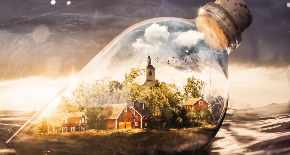 Galleriutrymme med konstverk hos Svenstorp Art Center.