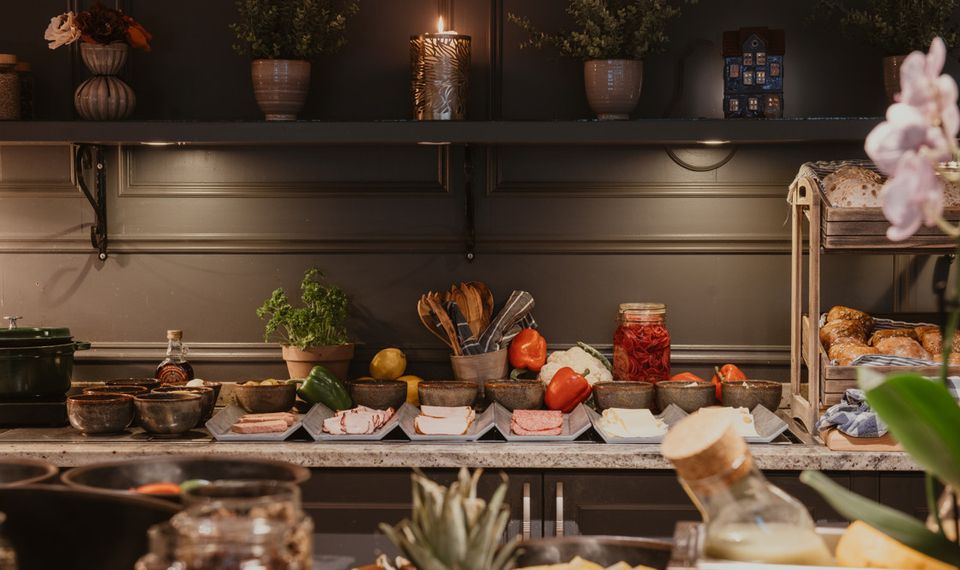 Frukostbuffén på Home Hotel Kung Oscar