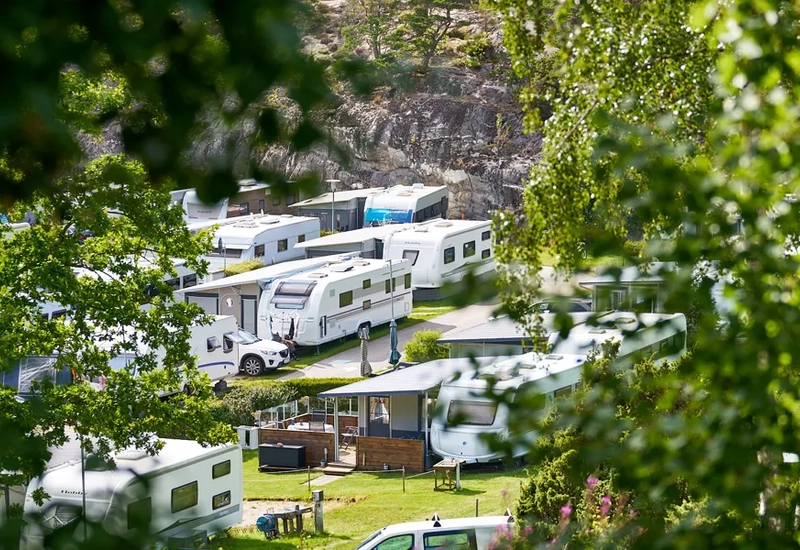 Husvagnar på campingplats