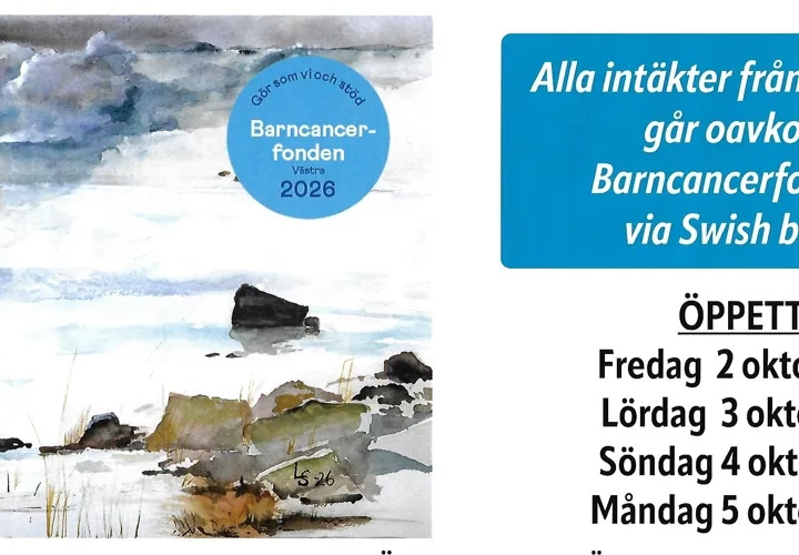Evenemangsaffisch för en utställning i Tingssalen i Mariestad 2-5 oktober 2026. 