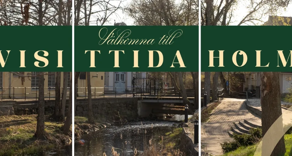 En bild på en skylt där det står besök tidaholm.