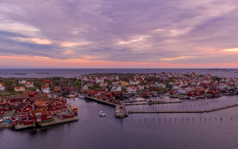 Drönarvy över Käringön