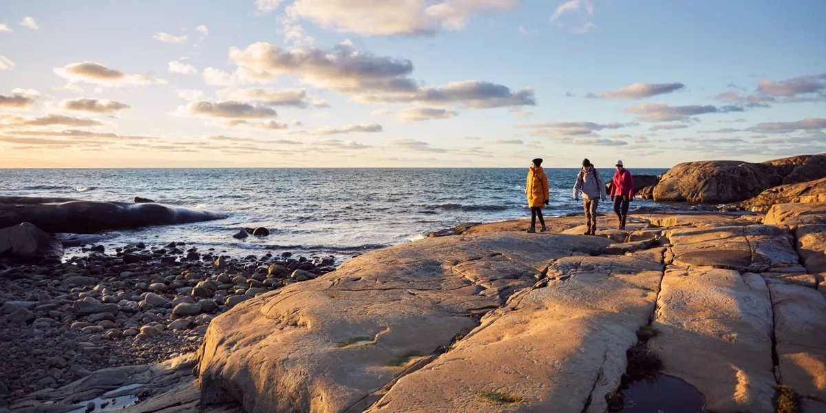 Vandrare på Skärgårdsleden