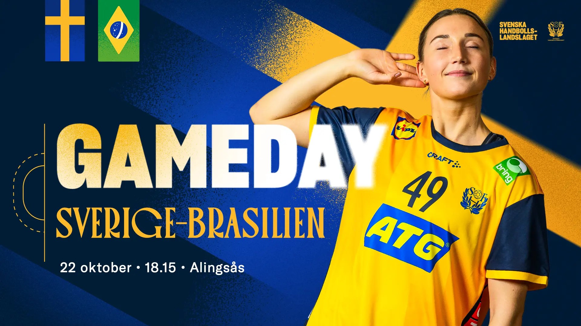 Handbollsmatch: Sverige-Brasilien