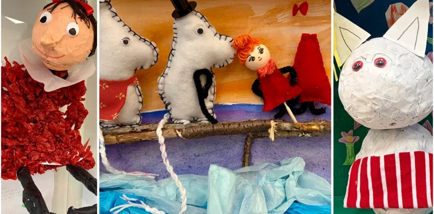 Figurer från barnens egen utställning