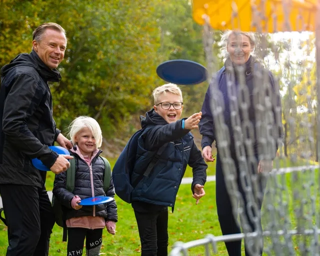 Frisbeegolf i området runt Lundsbrunn Resort och Spa