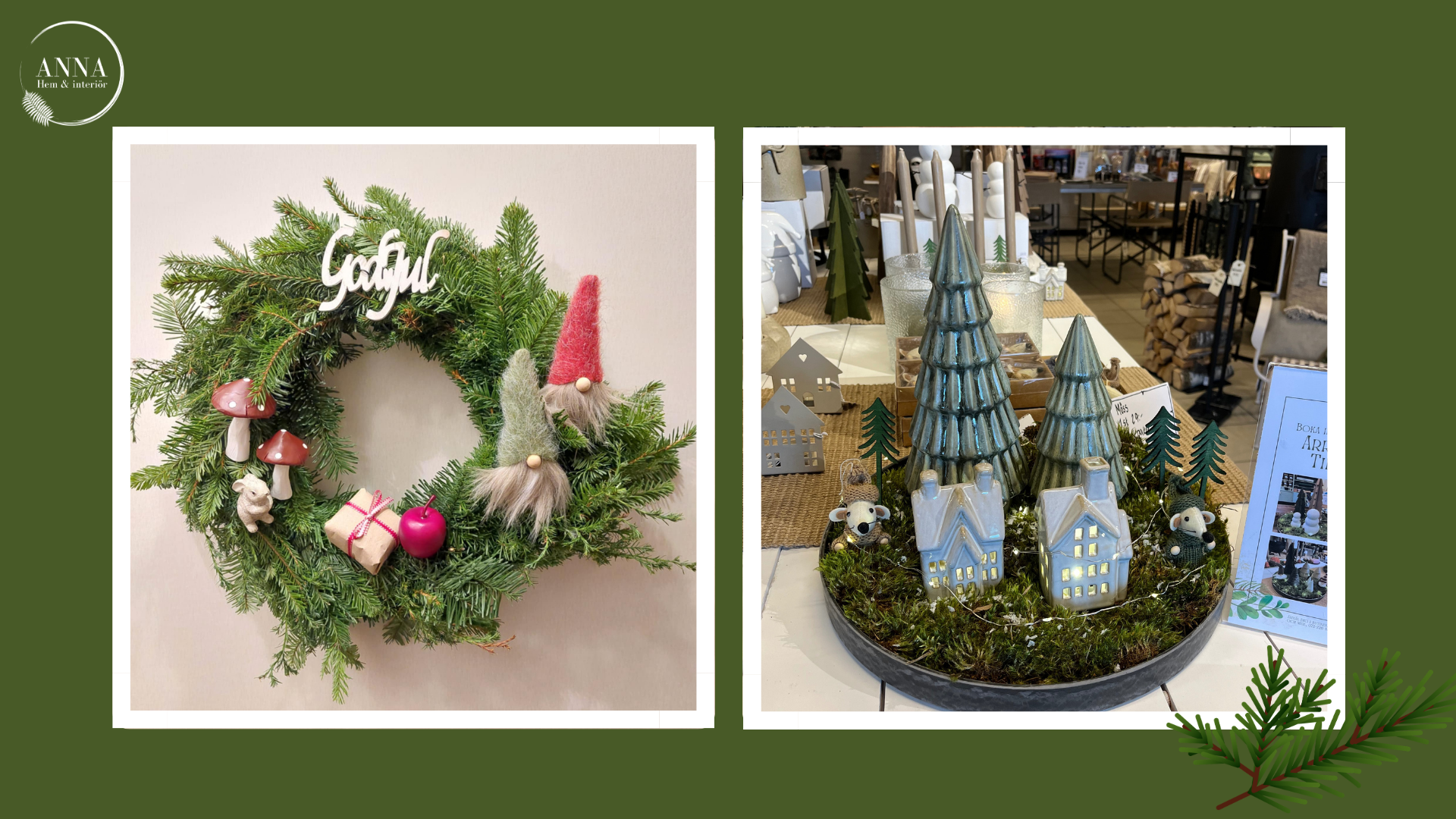 Julkrans eller adventsbricka hos Anna Hem & interiör
