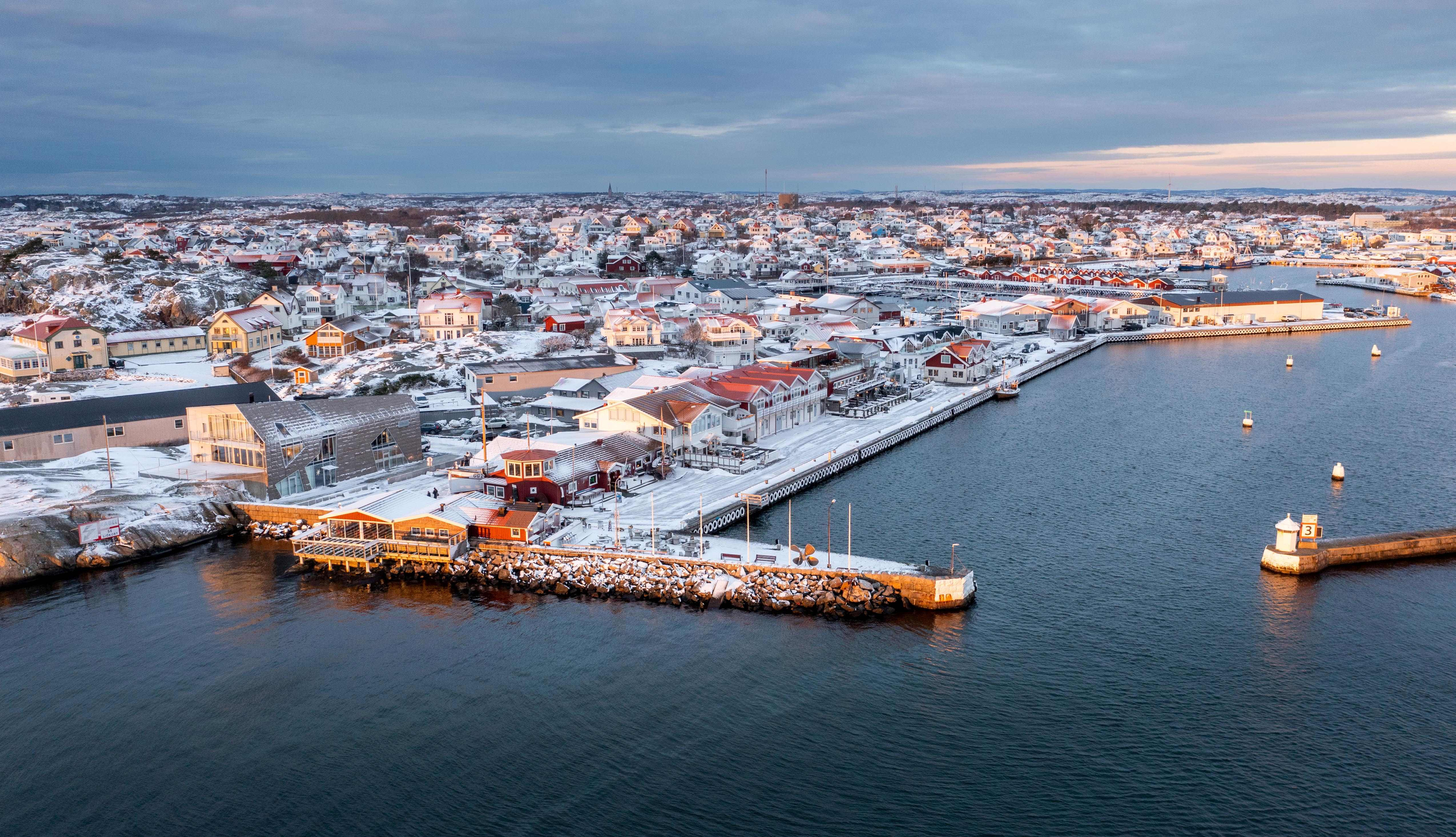 Öckerö islands Hönö i vinterskrud