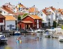 Kajkapaddlare vid den bohuslänska kusten.