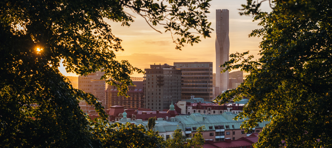 Vy över staden Göteborg.