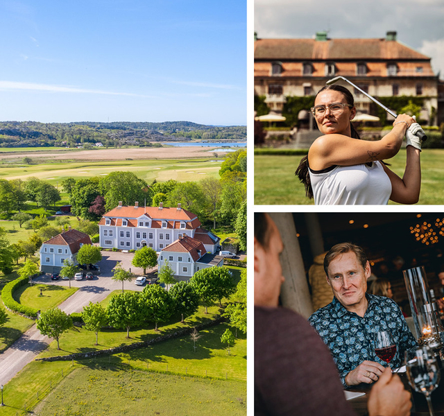 golfkollage bo på golfbanan