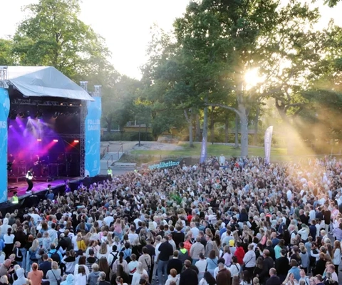 Publik som tittar på en konsert