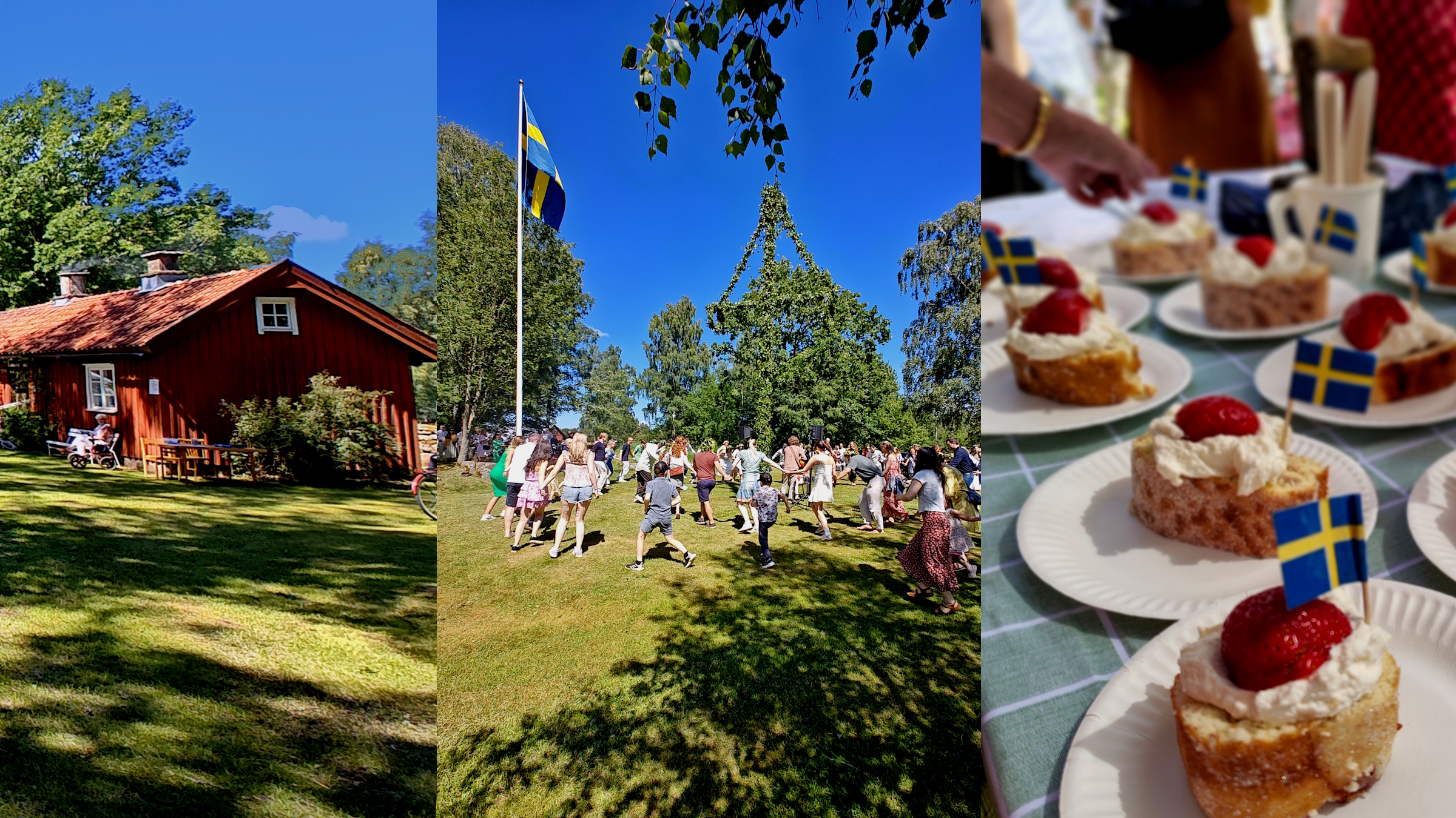 Midsommarfirande på Skrelundagården i Härlunda