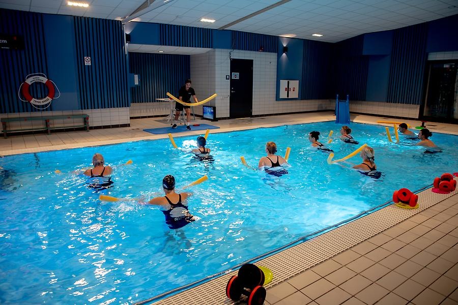 Vattenträning på Backagårdsbadet