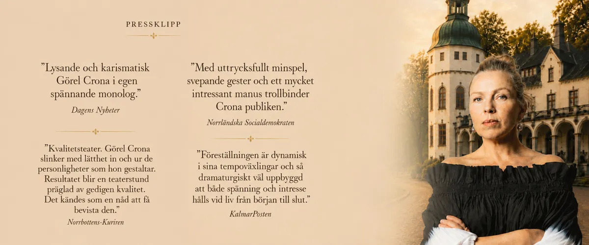 Teaterkväll med slottsvisning och middag på slottet
