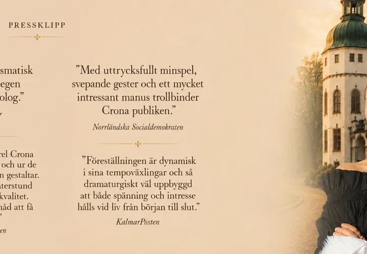 Teaterkväll med slottsvisning och middag på slottet