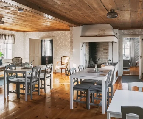Matsalen på Hova Prästgård B&B
