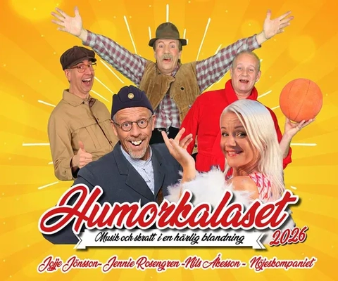 En grupp människor som står bredvid varandra på en gul bakgrund.