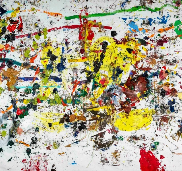 Målning av Jarl Ingvarsson på Wärenstams konsthall