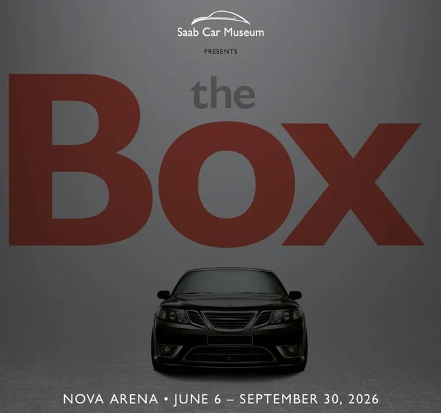 En affisch för filmen the box med en bild av en bil.