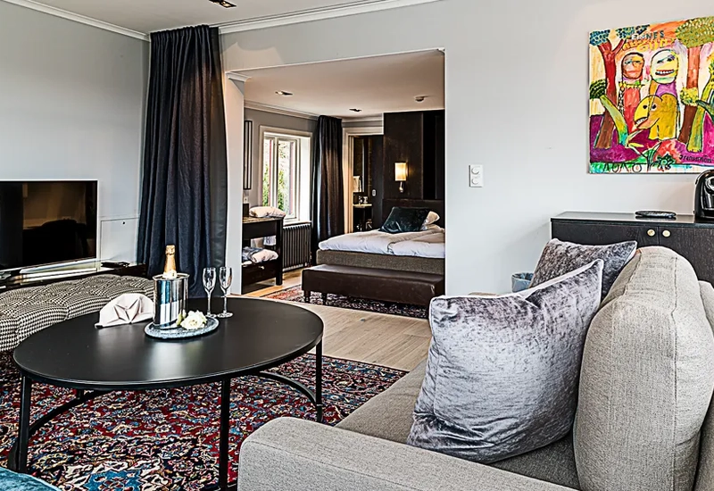 Interiört på Albert Hotell.